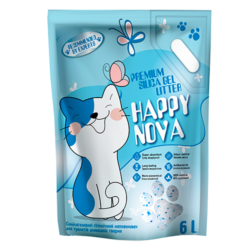 Наповнювач силікагелевий для котячих туалетів гігієнічний Happy Nova 3.8 л
