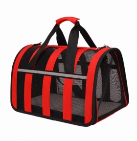 Сумка - переноска для котів та собак 45х26х20 см ЧЕРВОНА