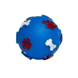 Іграшка для собак М’яч для собак зі звуком Nunbell, малюнок кістка/лапки