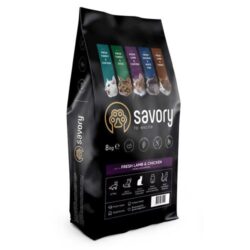 Сухий корм Savory для стерилізованих котів, зі свіжим ягням і куркою ,1 кг
