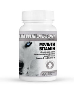 Вітаміни Унікум UNICUM premium “мультивітамін” для собак , 100 Табл.